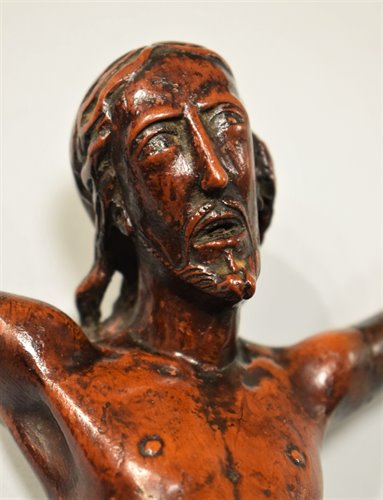 "Christ crucifié" Sculpture en buis